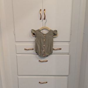Boutique sage green bubble romper